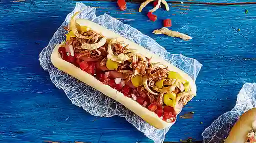 Hot Dog Transmilenio Cerdo Bbq