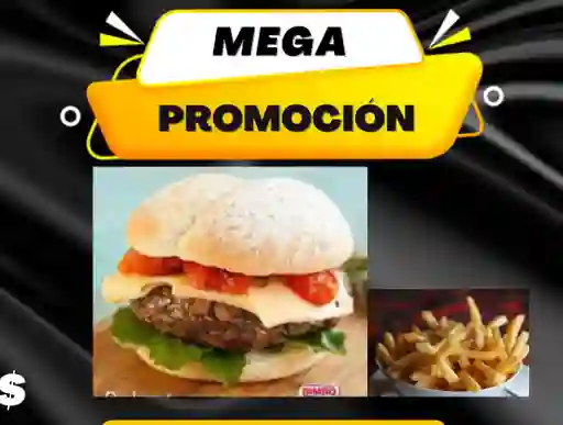 Hamburguesa Clasica con Papas + Gaseosa