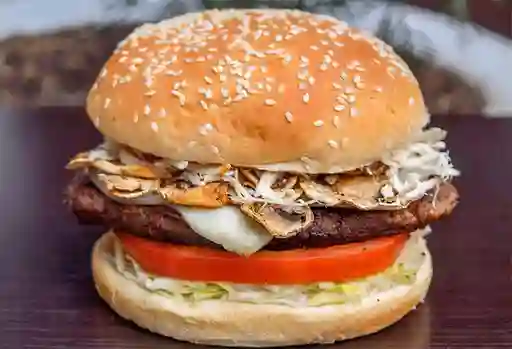 Hamburguesa de Pollo con Champiñones