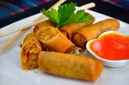 Lumpias de Vegetales y Jamón