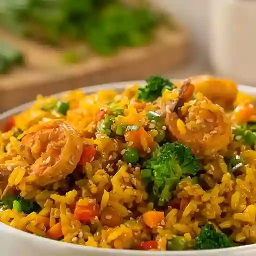 Arroz con Pollo y Camarón