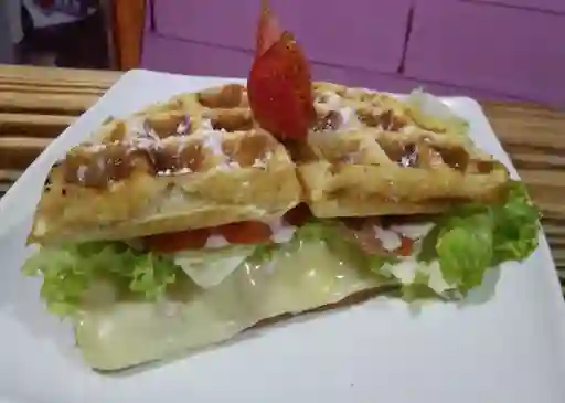 Waffle Jamón y Queso