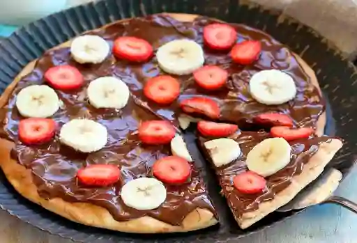 Pizza Banano Fresa Chocolate Familiar