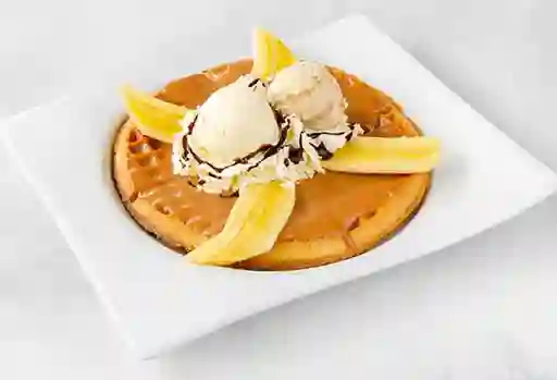 Waffle Arequipe y Banano