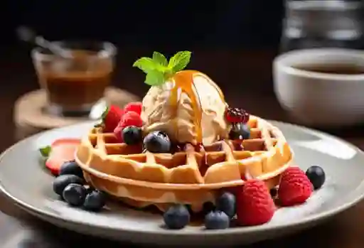 Waffle de Frutos Rojos