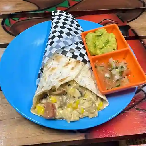 Burrito de Pollo con Champiñones