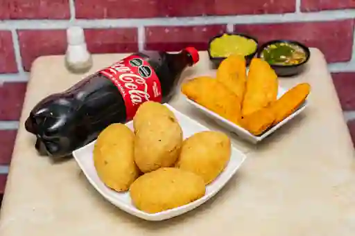 5 Empachonas + 5 Pasteles de Yuca + Coca-Cola Sabor Original 2 L