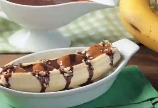 Pizza de Banano con Chocolate