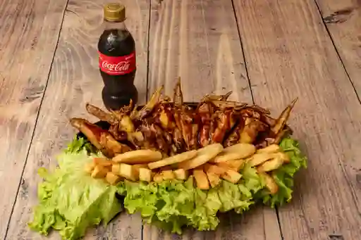 Combo Alitas BBQ con Papas y Gaseosa