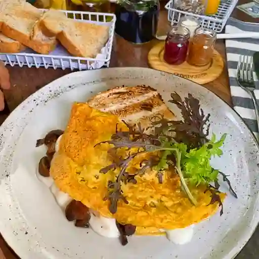 Omelette de Hongos Grillados