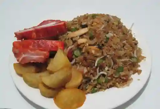 Arroz Chino con Costilla y Papas