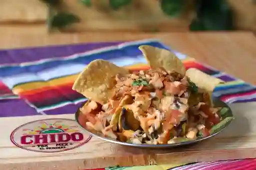 Nachos con Carne Al Trompo