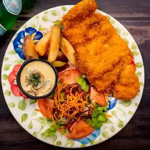 Pollo Schnitzel con Salsa de Champiñones