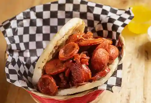 Arepa de Chorizo y Butifarra