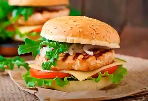 Hamburguesa de Pollo y Champiñones