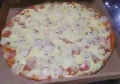 Pizza Jamón y Queso×10 Porciones
