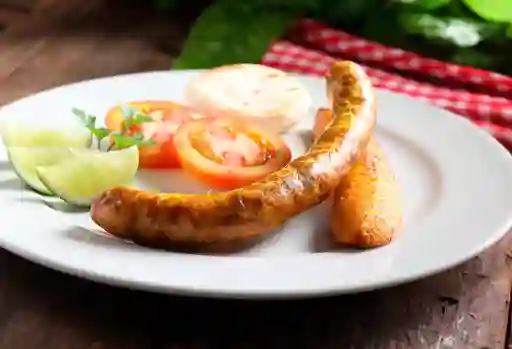 Chorizo Con Arepa Asada