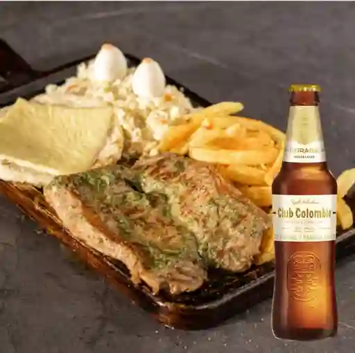 Churrasco 200Gr + Cerveza Club
