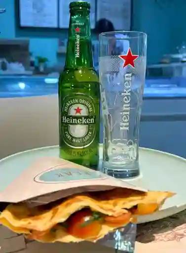 Crepé Salado + Cerveza Heineken + Obsequio Vaso