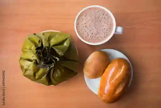 Tamal con Chocolate