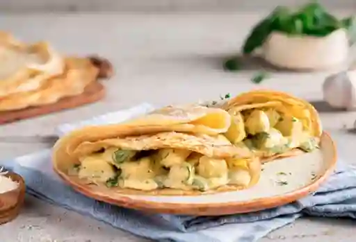 Crepe de Pollo y Maíz