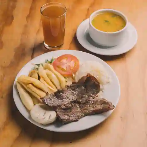 Menú con Churrasco