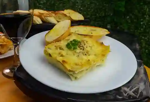 Lasagna Pollo y Champiñones