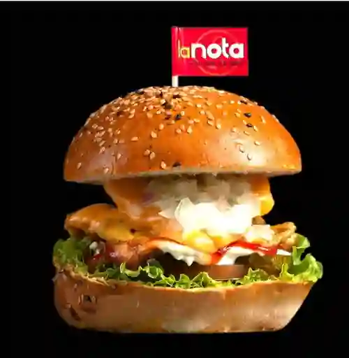 Hamburguesa 1/4 Nota Pollo