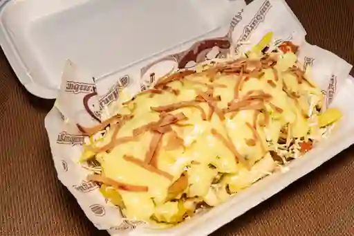 Salchipapa Kimpembe Extra" Gratinado