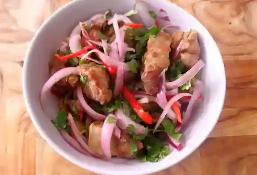 Ceviche de Chicharrón Al Barril