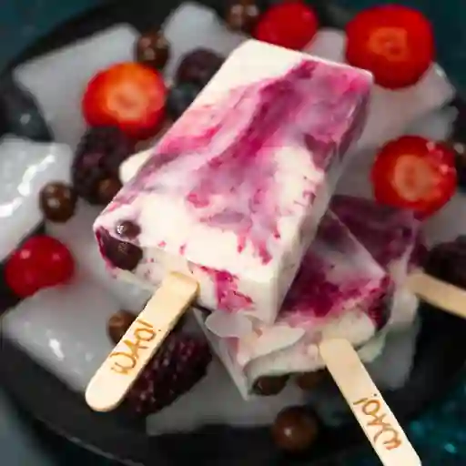 Paleta Cheesecake de Frutos Rojos