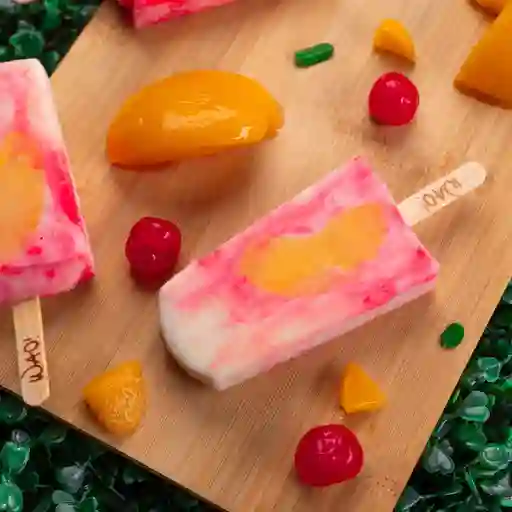 Paleta Vainilla con Cereza y Durazno