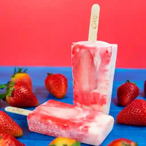 Paleta Fresas con Crema