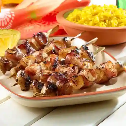 Brocheta de Pollo y Tocineta