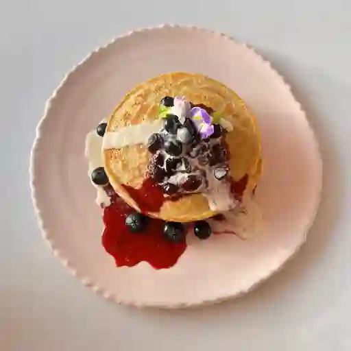Pancake de Arándanos y Crema