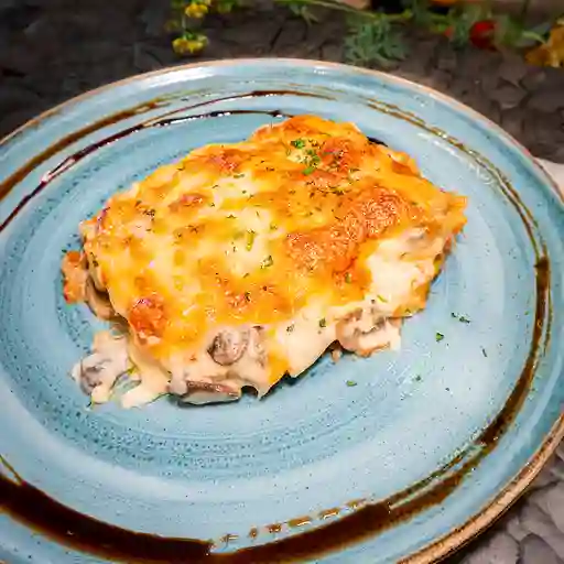 Lasagña Pollo con Champiñones