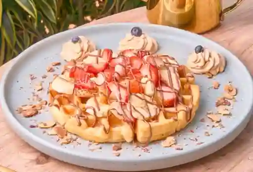 Waffle Nutella, Fresa y Banano