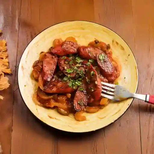 Choricitos y Champiñones al Ajillo