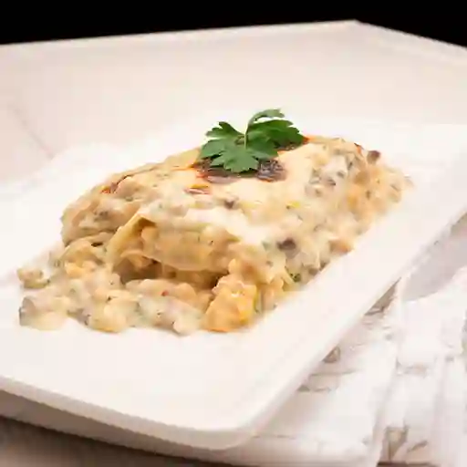 Lasaña de Pollo y Champiñones