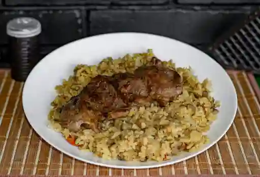 Calentado Lenteja y Carne Asada