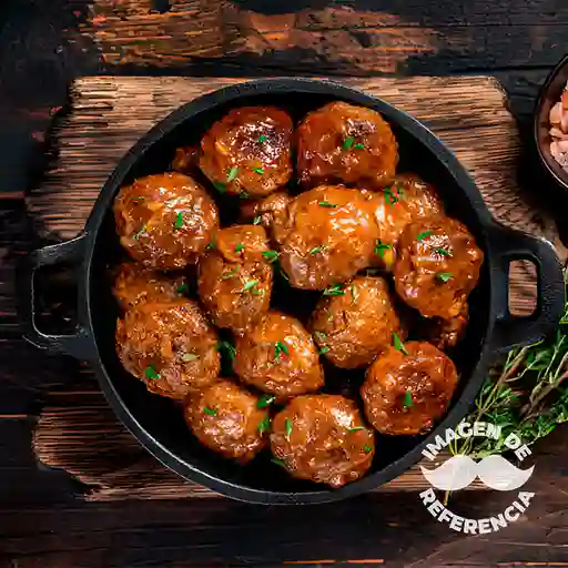 Arroz con Albóndigas y Papa