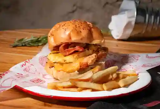 Hamburguesa de Pollo Apanado