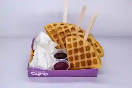Waffle con Helado