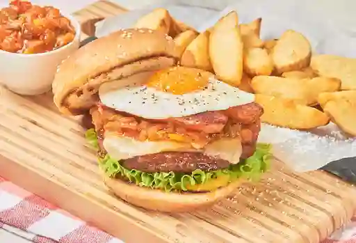 Hamburguesa 100% Res Criolla