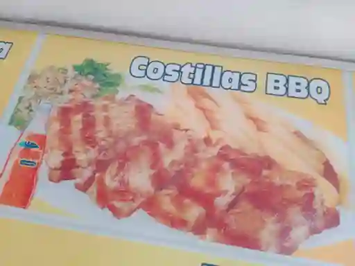 Bandeja con Costillas BBQ