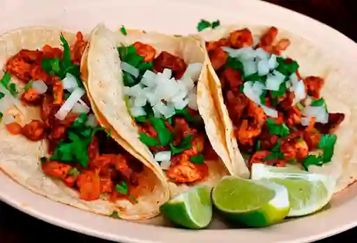 Tacos de Pollo al Pastor X3