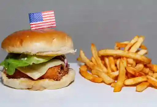 Hamburguesa de Pollo Apanado