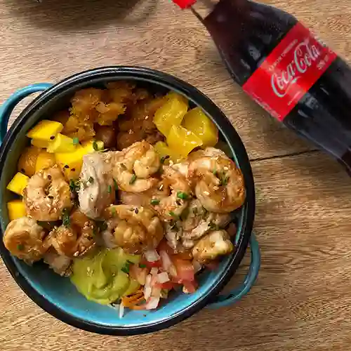 Pollo Camarón + Coca-Cola