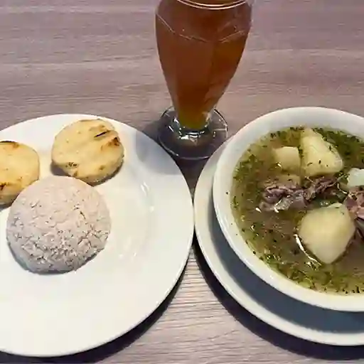 Combo Caldo, Arroz y Bebida