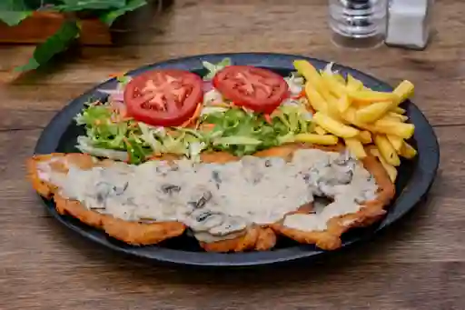 Milanesa de Cerdo y Champiñón